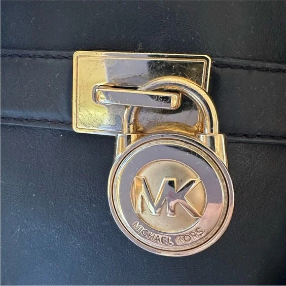 Michael Kors Hamilton Traveler Large Black Saffiano Leather Satchel 30F4GHXS3L - Picture 8 of 10